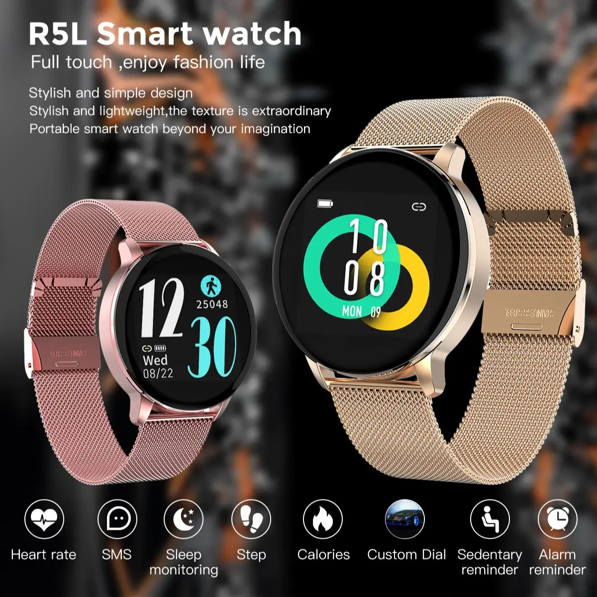 Умные часы MISTEP R5L 1,3 "IPS Цветной круглый экран Напоминание о вызове Умные часы Женские часы для мониторинга сердечного ритма и артериального давления
Умные часы MISTEP R5L 1,3 "IPS Цветной круглый экран Напоминание о вызове Умные часы Женские часы для мониторинга сердечного ритма и артериального давления