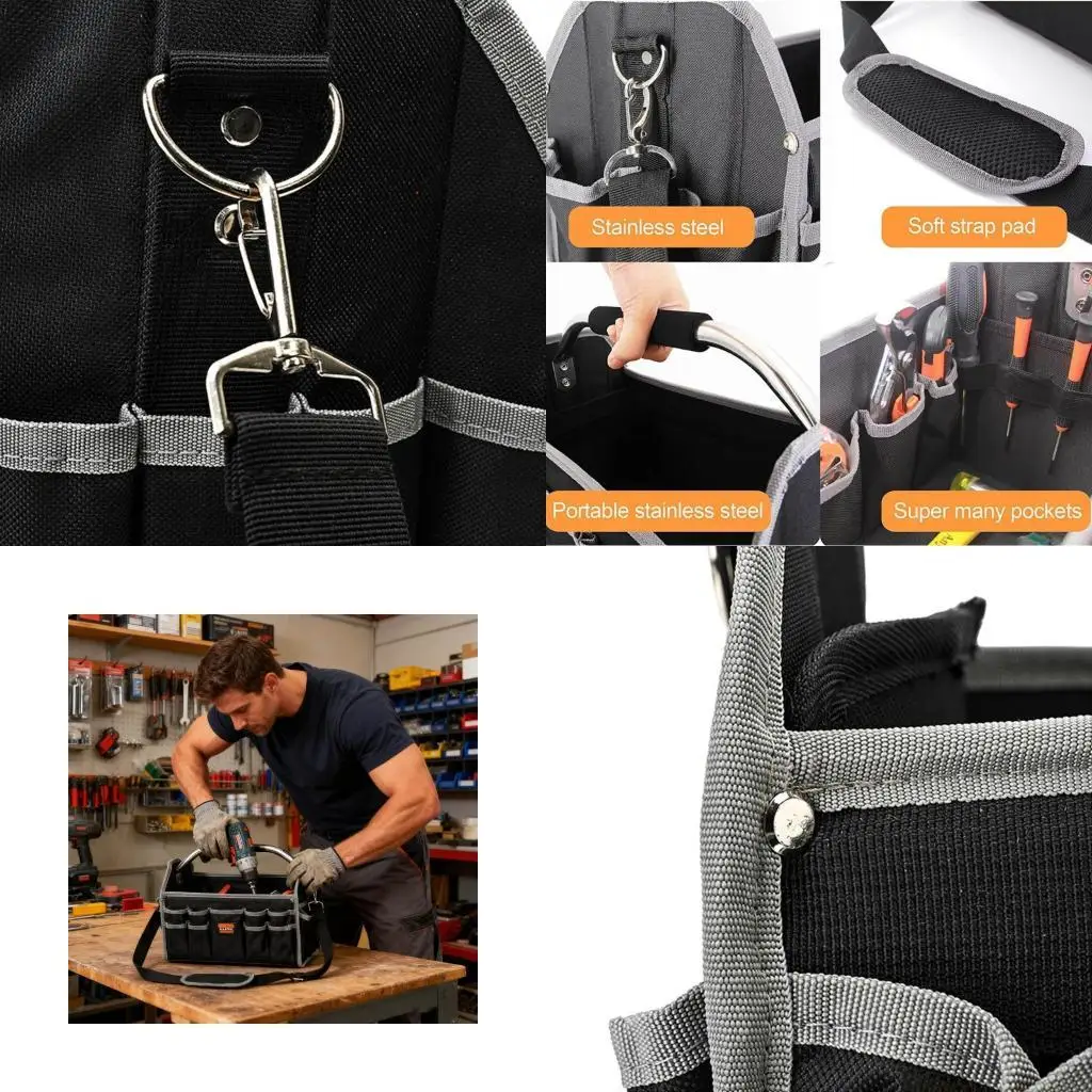 A2BE Sturdy Reinforced Base Tool Thickened Fabric Multi Compartment Ergonomic Design
A2BE Sturdy Reinforced Base Tool Thickened Fabric Multi Compartment Ergonomic Design
