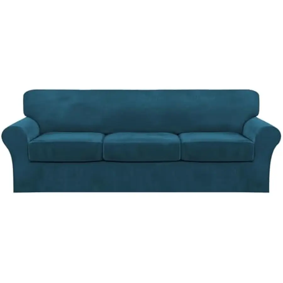 FantasDecor 4 Piece Sofa Velvet Couch Covers for 3 Cushion Stretch Slipcover with Individual Seat Cushion Elastic Furniture Prot
FantasDecor 4 Piece Sofa Velvet Couch Covers for 3 Cushion Stretch Slipcover with Individual Seat Cushion Elastic Furniture Prot