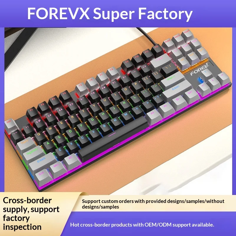 Fvq301 Two Tone Rgb Mechanical Keyboard 87 Keys Wired Tri Mode Hot Swappable Blue Switch For Professional Gaming Esports Oem
Fvq301 Two Tone Rgb Mechanical Keyboard 87 Keys Wired Tri Mode Hot Swappable Blue Switch For Professional Gaming Esports Oem