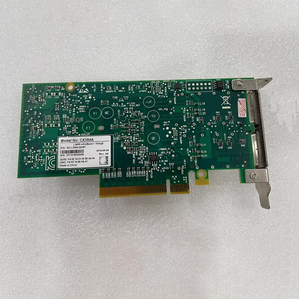 CX354A Dual port 10 Gigabit Ethernet card MCX354A-QCBT
CX354A Dual port 10 Gigabit Ethernet card MCX354A-QCBT