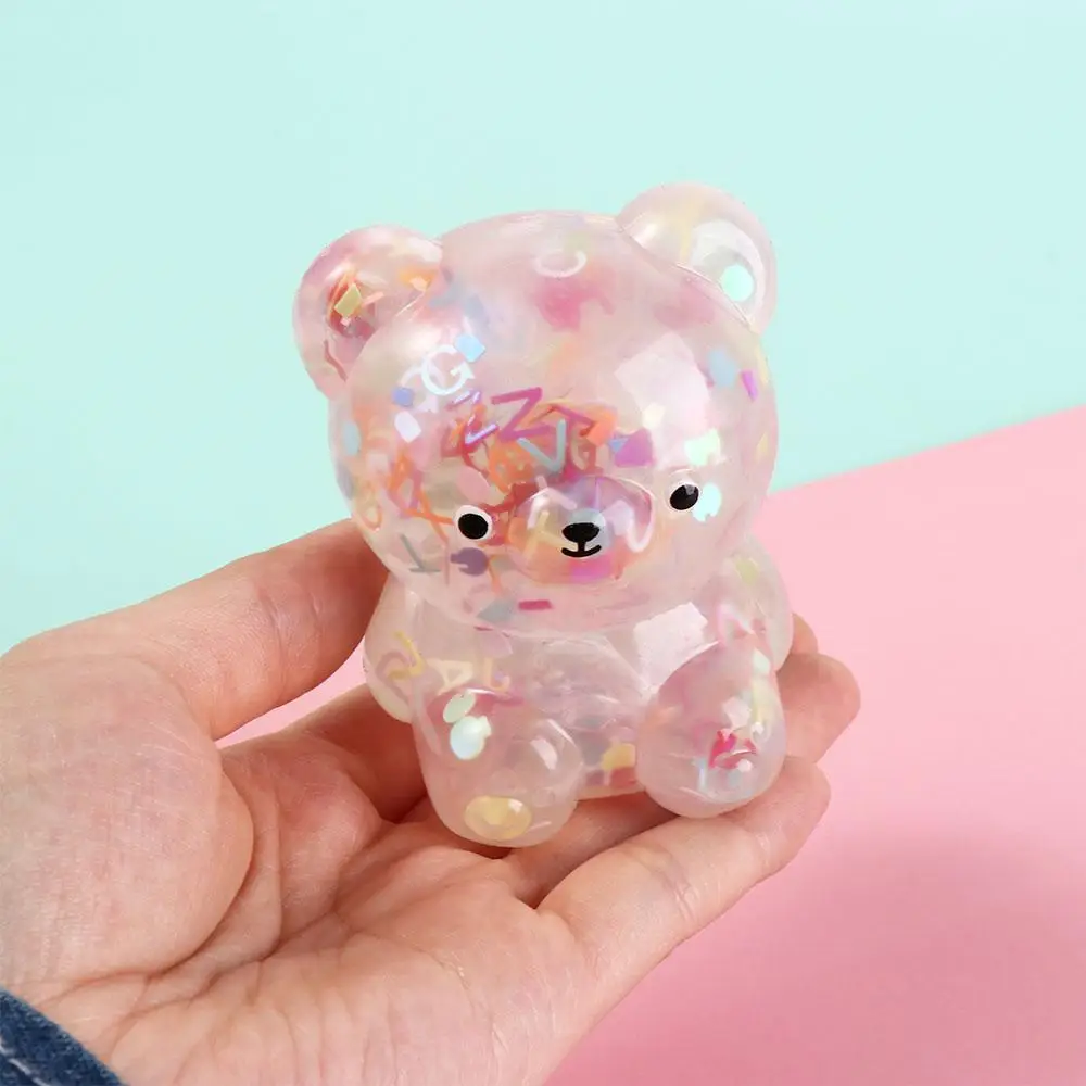 Children Cartoon Animals Bear Squeeze Toy Colorful Sequins Soft TPR Gummy Bear Bear Fidget Toy Kids Gift
Children Cartoon Animals Bear Squeeze Toy Colorful Sequins Soft TPR Gummy Bear Bear Fidget Toy Kids Gift