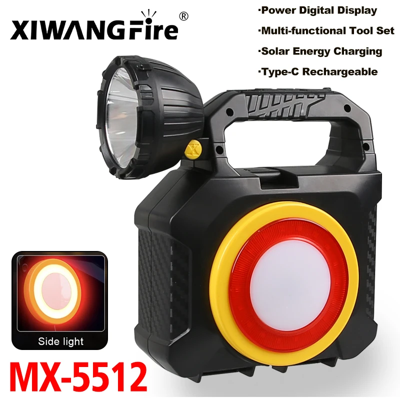 MX-5512 Portable Solar Flashlight - USB Rechargeable, Auto Repair Kit w/ Screwdriver,Tape Measure & Emergency Tools for Hardware
MX-5512 Portable Solar Flashlight - USB Rechargeable, Auto Repair Kit w/ Screwdriver,Tape Measure & Emergency Tools for Hardware