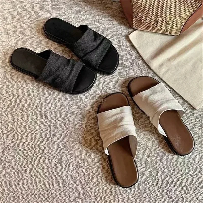 Aneikeh Summer Women's Linen Slide Sandals Ruched Open Toe Flat Slippers Casual Slip-on Shoes Breathable Beahc Daily Footwear
Aneikeh Summer Women's Linen Slide Sandals Ruched Open Toe Flat Slippers Casual Slip-on Shoes Breathable Beahc Daily Footwear