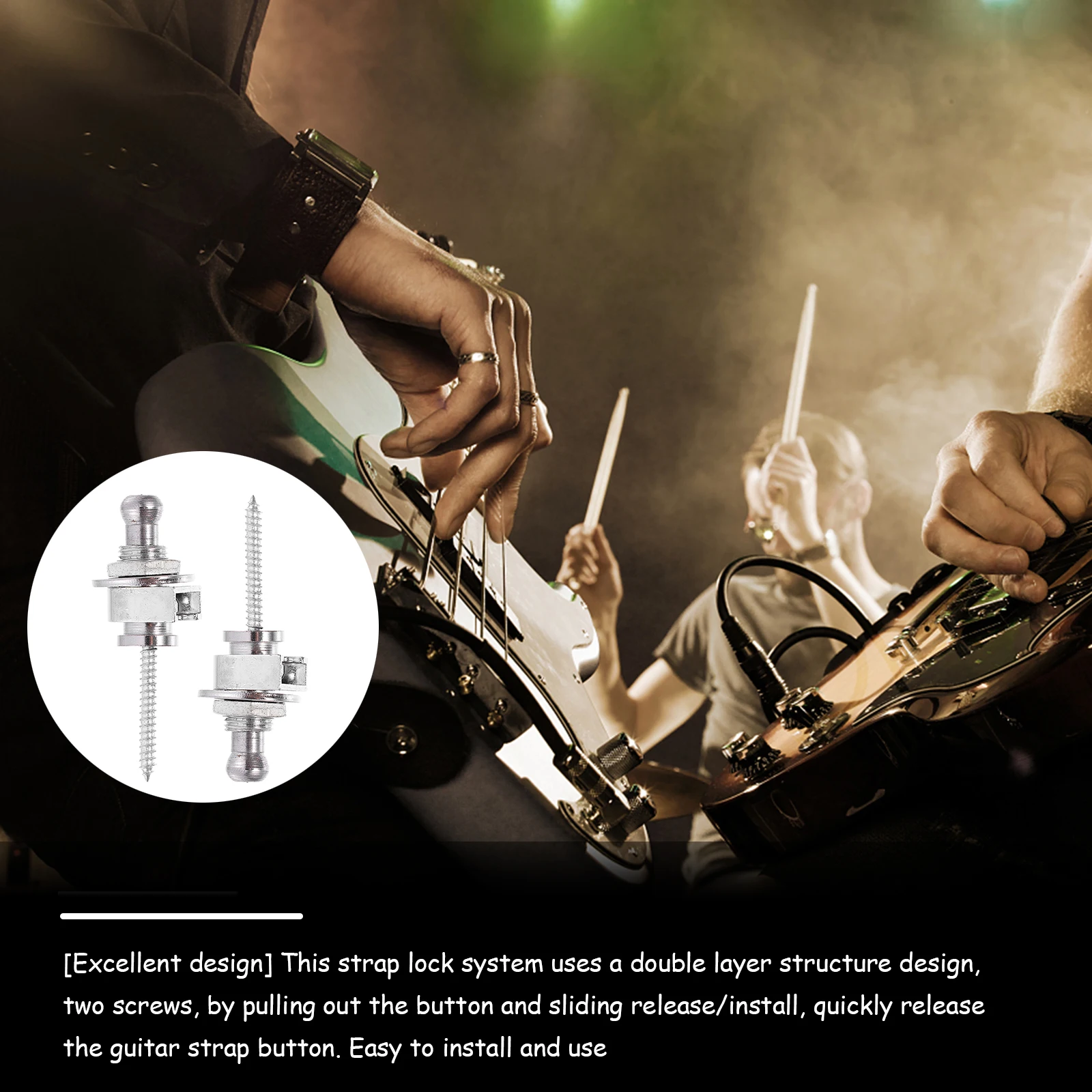 10 Pcs Guitar Strap Buckle Iron Pegs Anti Falling Button Lock Electric Guitar Bass Accessories Stable Long Term Use
10 Pcs Guitar Strap Buckle Iron Pegs Anti Falling Button Lock Electric Guitar Bass Accessories Stable Long Term Use