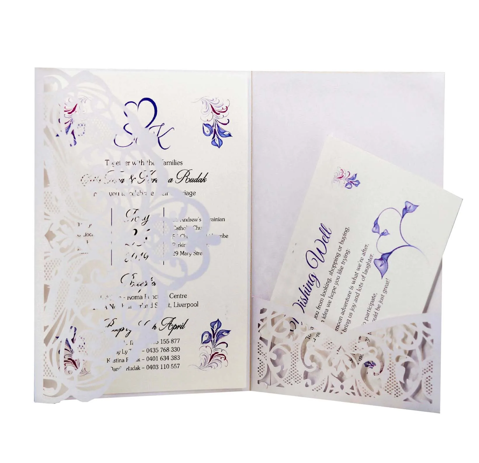 Tri-Folding Pearl Paper Invitation Card for Wedding & Engagement, 12.5x18cm, 50PCs
Tri-Folding Pearl Paper Invitation Card for Wedding & Engagement, 12.5x18cm, 50PCs