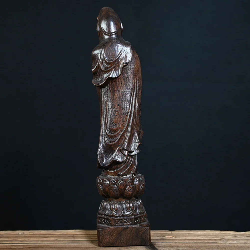 Wooden Yin Statue nament Desktop Buddha Model Vintage Sculpture Figurine Buddhism Decor Office Adornment
Wooden Yin Statue nament Desktop Buddha Model Vintage Sculpture Figurine Buddhism Decor Office Adornment
