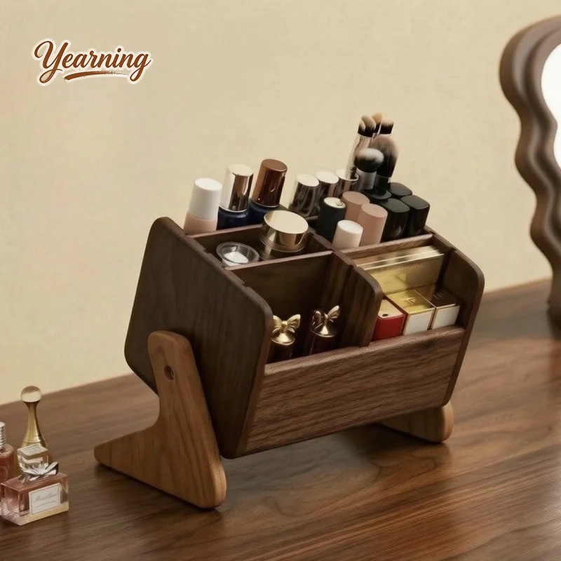 Black Walnut Double Layer Solid Wood Storage Shelf Cosmetics Desktop Home Perfume Rack Dresser Eyeshadow Lipstick Organizer
Black Walnut Double Layer Solid Wood Storage Shelf Cosmetics Desktop Home Perfume Rack Dresser Eyeshadow Lipstick Organizer