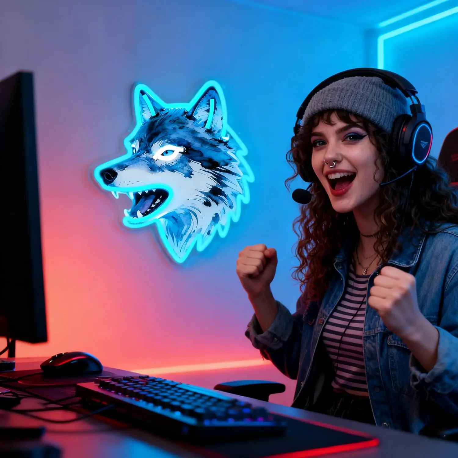 Wolf Themed Animal Led Neon Sign Indoor Home Wall Decor Creative Gift for Bedroom Living Room Birthday Festival
Wolf Themed Animal Led Neon Sign Indoor Home Wall Decor Creative Gift for Bedroom Living Room Birthday Festival