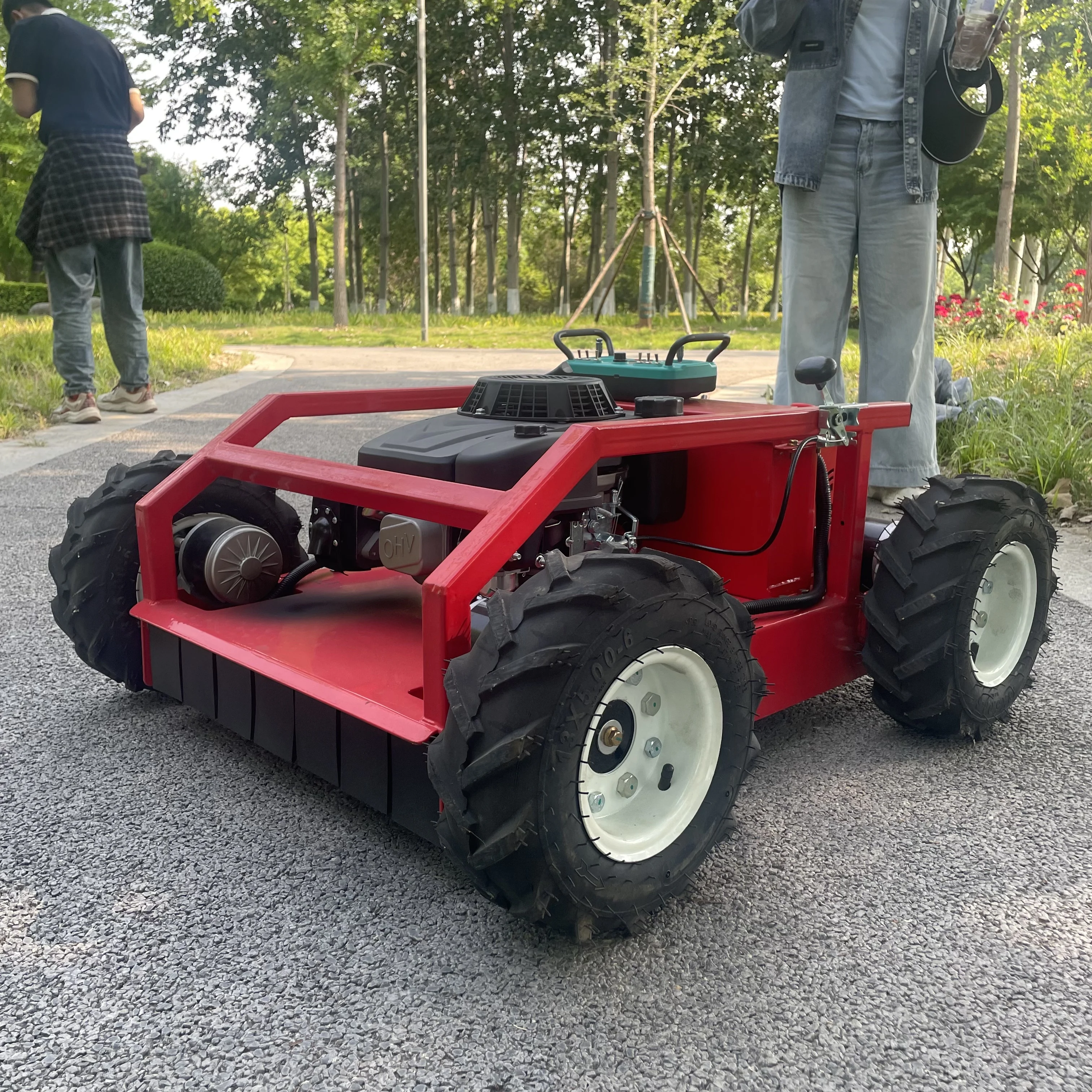 ELF-500 RC Radio Controlled Mowing Robot 4-Stroke Wheeled Lawn Mower All Terrain Slope Intelligent Mower CE Certified Multifunct
ELF-500 RC Radio Controlled Mowing Robot 4-Stroke Wheeled Lawn Mower All Terrain Slope Intelligent Mower CE Certified Multifunct