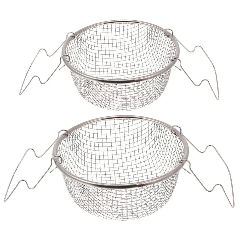 2 Pcs Stainless Steel Frying Basket Mini Air Fryer French Chips Baskets Metal Fried Fries Mesh Cooking Round Chip
2 Pcs Stainless Steel Frying Basket Mini Air Fryer French Chips Baskets Metal Fried Fries Mesh Cooking Round Chip