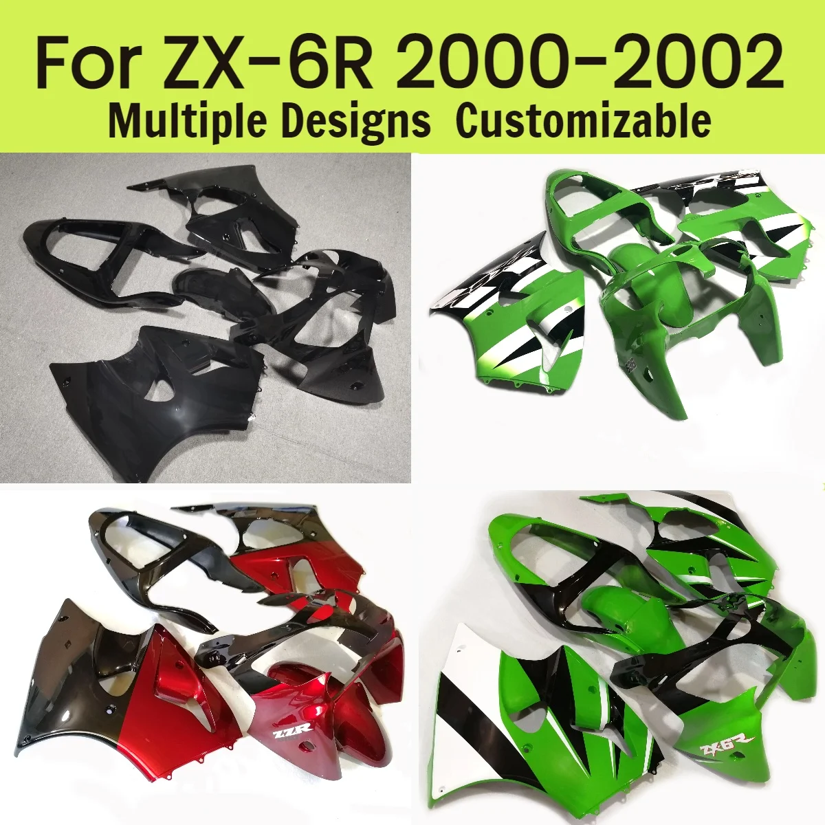 ZX6R 2000 2001 2002 Full Fairings for Kawasaki ZX 6R 00 01 02 Injection Fairing Panel Kit Set Bodywork Panel Set
ZX6R 2000 2001 2002 Full Fairings for Kawasaki ZX 6R 00 01 02 Injection Fairing Panel Kit Set Bodywork Panel Set