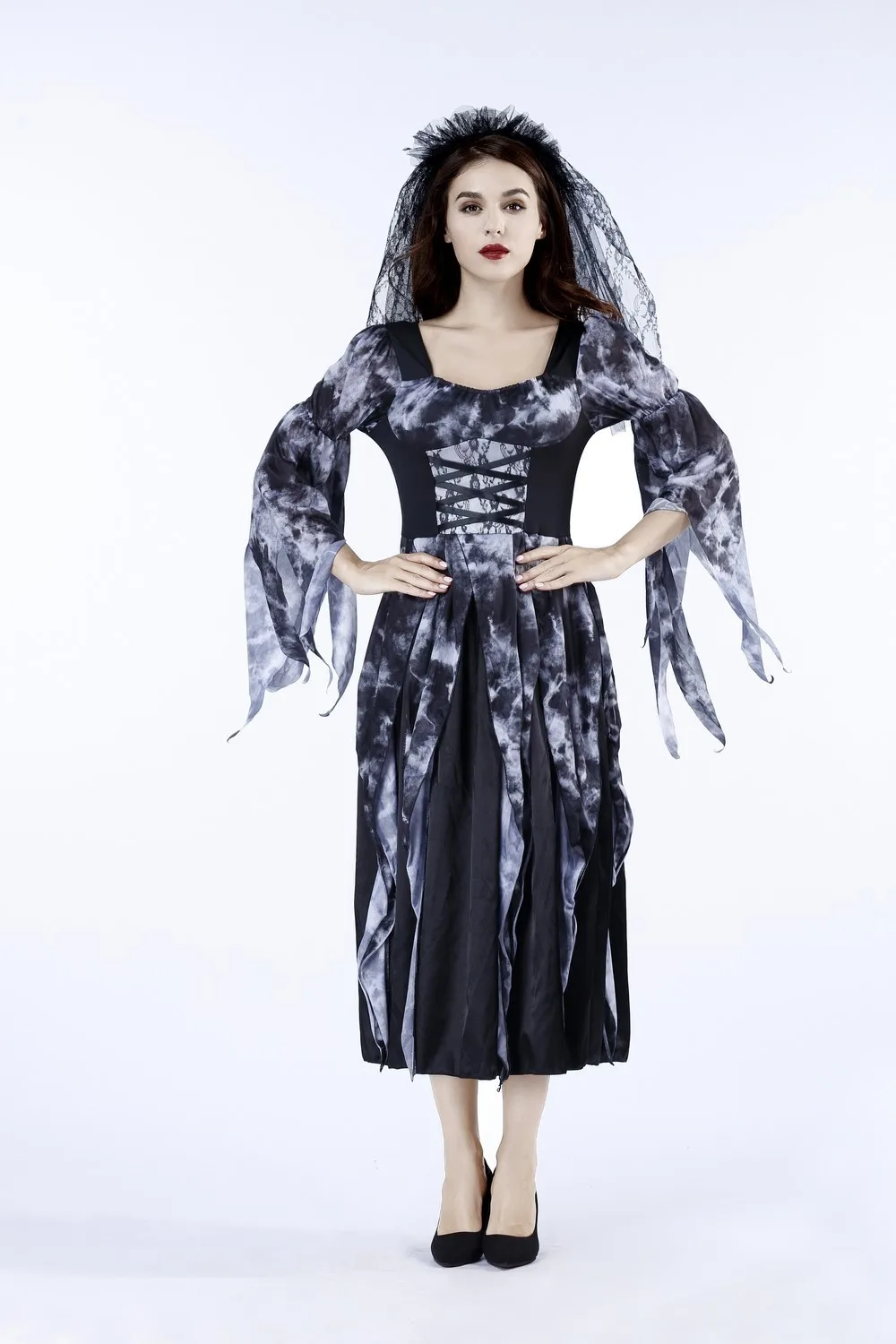 Scary Black Crow Ghost Bride Costume Halloween Devil Performance Suit Masquerade Ball Wedding Demon Outfit Women's Ethnic Wear
Scary Black Crow Ghost Bride Costume Halloween Devil Performance Suit Masquerade Ball Wedding Demon Outfit Women's Ethnic Wear