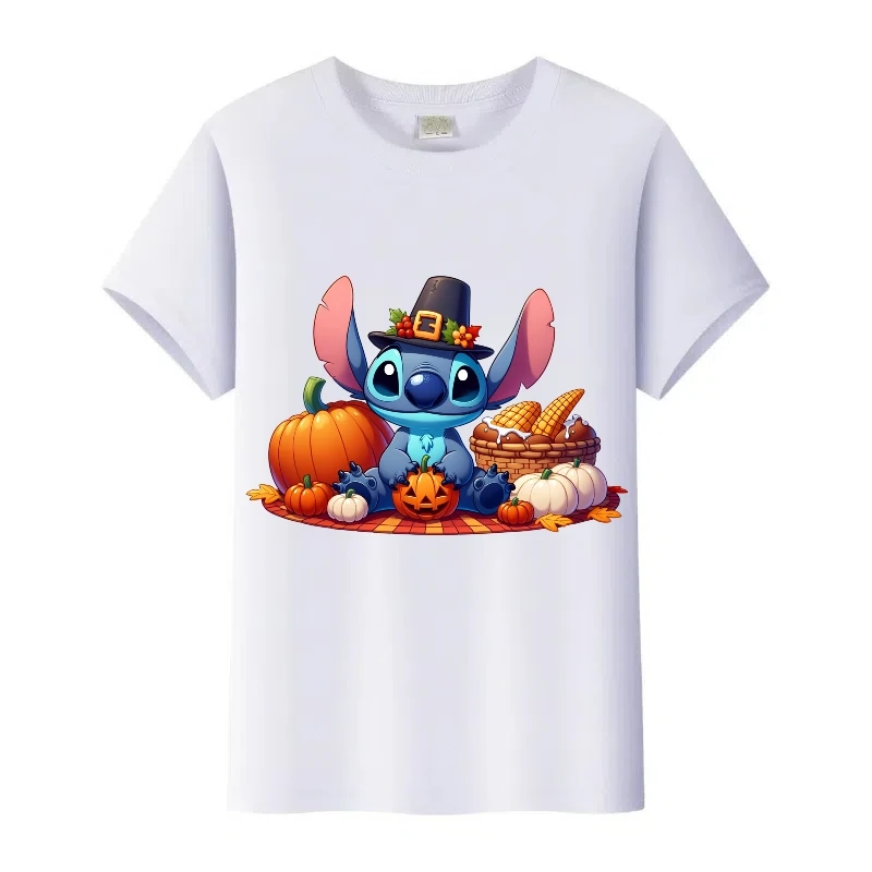 Disney Cartoon Stitch Pumpkin Print Summer Top Woman Clothes Tshirt Men Blouses Y2K Streetwear Children Tees Family T-Shirt Gift
Disney Cartoon Stitch Pumpkin Print Summer Top Woman Clothes Tshirt Men Blouses Y2K Streetwear Children Tees Family T-Shirt Gift