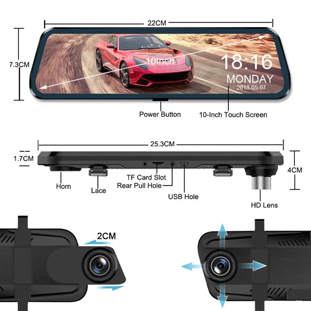 10-дюймовый Blackbox DVR Full HD умное зеркало заднего вида видеорегистратор автомобиля для передней камеры и заднего вида 3 камеры GPS инструменты
10-дюймовый Blackbox DVR Full HD умное зеркало заднего вида видеорегистратор автомобиля для передней камеры и заднего вида 3 камеры GPS инструменты
