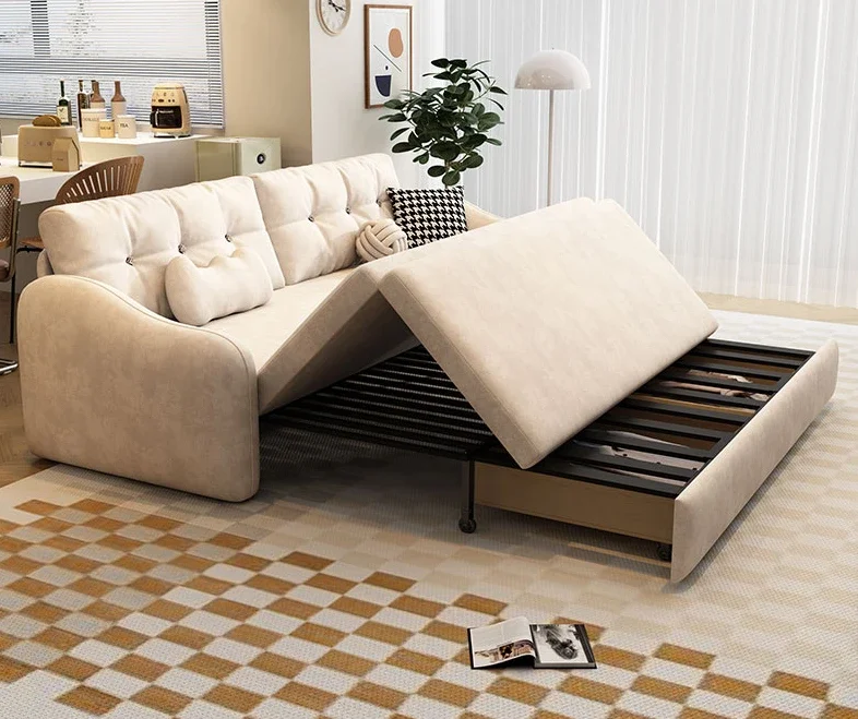 Cream style sofa bed frosted cloth dual purpose small unit multi-functional foldable living room
Cream style sofa bed frosted cloth dual purpose small unit multi-functional foldable living room