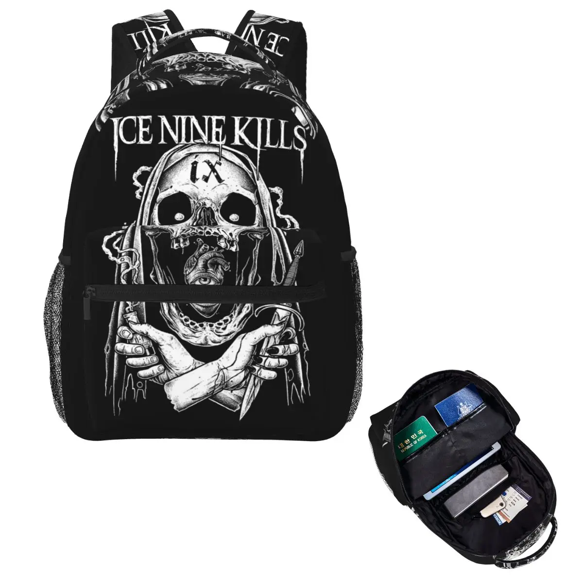 Рюкзак Michele Nolli Ice Nine Kills, Лидер продаж, рюкзак большой емкости для мальчиков и девочек, школьная сумка, сумки на плечо для мужчин и женщин
Рюкзак Michele Nolli Ice Nine Kills, Лидер продаж, рюкзак большой емкости для мальчиков и девочек, школьная сумка, сумки на плечо для мужчин и женщин