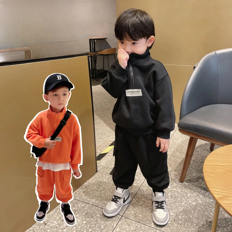 Autumn Baby Girl Boy Clothes Set Children's Zip Turn Down Collar Sweater Pullover Top and Side Stripe Pant Suit Outfit Tracksuit
Autumn Baby Girl Boy Clothes Set Children's Zip Turn Down Collar Sweater Pullover Top and Side Stripe Pant Suit Outfit Tracksuit