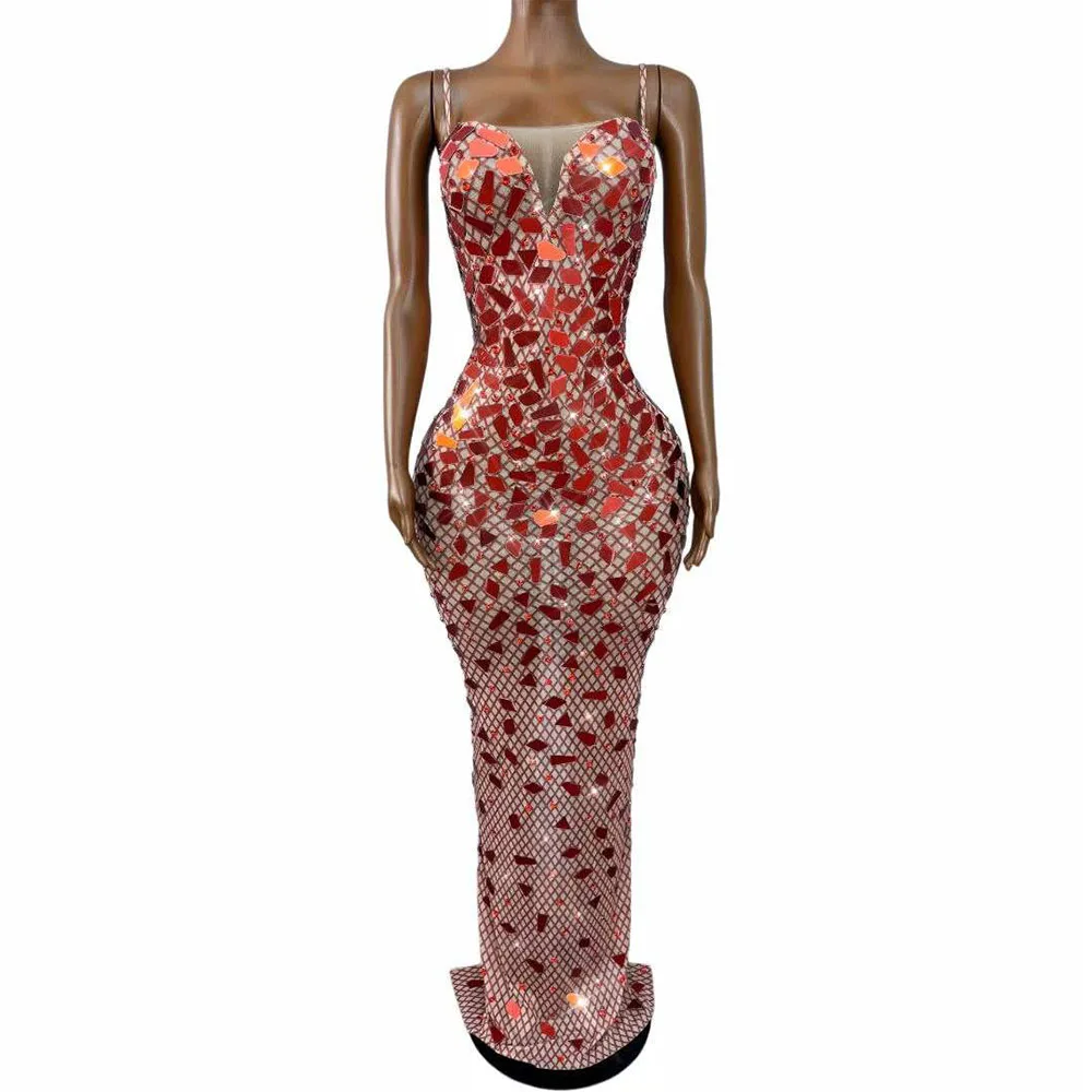 Sexy Shining Mirrors Rhinestones Mesh Suspenders Dress Evening Birthday Party Gown Show Photo Shoot Performance Stage Wear
Sexy Shining Mirrors Rhinestones Mesh Suspenders Dress Evening Birthday Party Gown Show Photo Shoot Performance Stage Wear