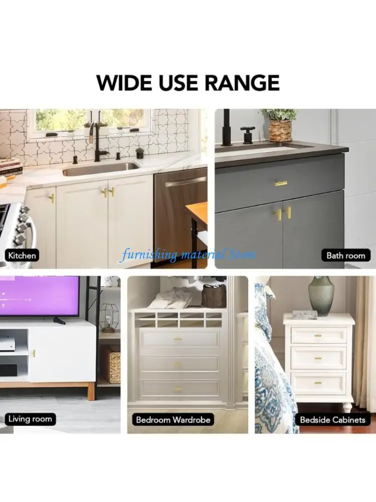 Y5GD 10Pieces Gold Tone T Bar Drawer Knobs Single Hole Designs Wardrobes Cupboards
Y5GD 10Pieces Gold Tone T Bar Drawer Knobs Single Hole Designs Wardrobes Cupboards
