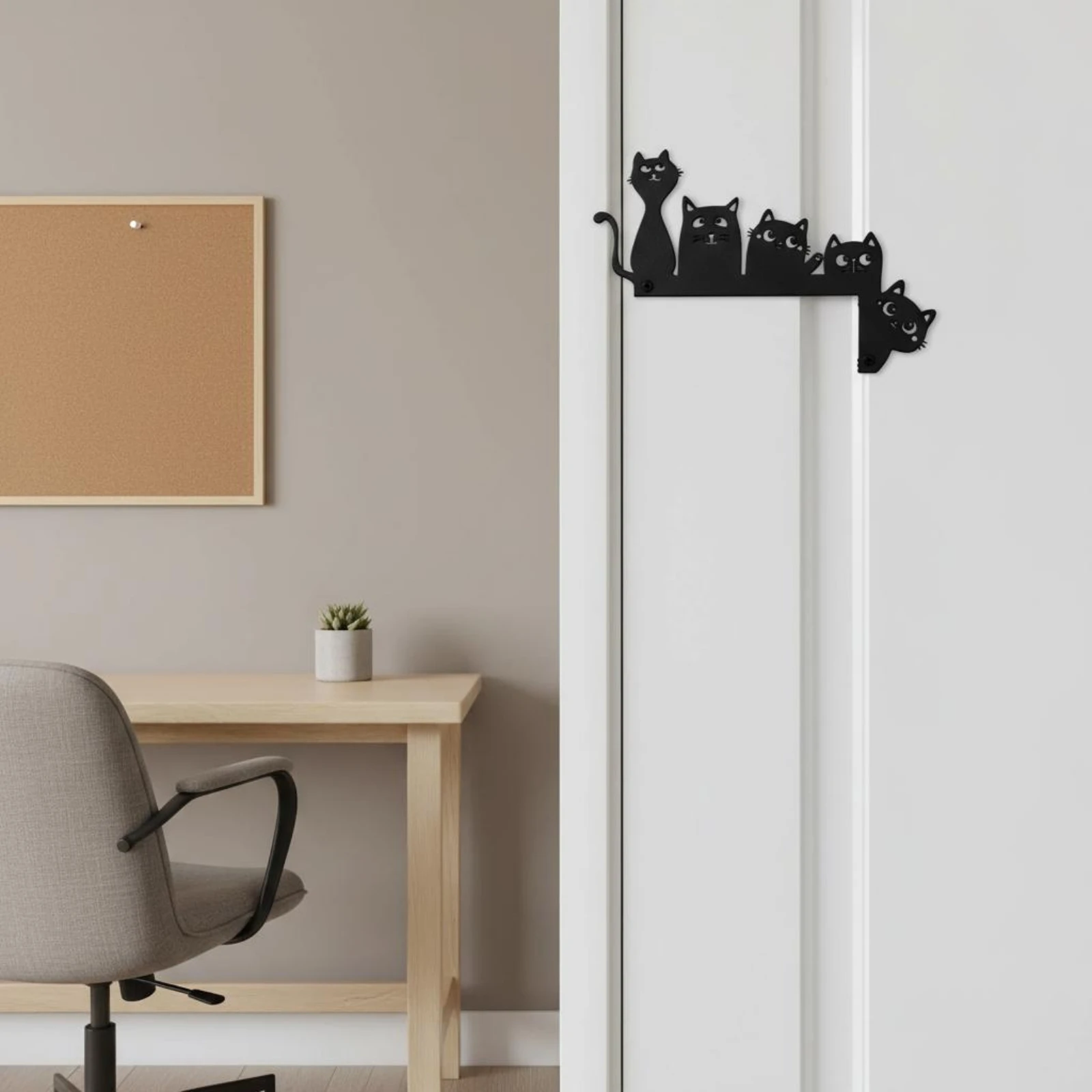 Feline Wall Corner Decoration Cutout Hanging Feline Corner Decor Black Polished Finish for Cabinet Border
Feline Wall Corner Decoration Cutout Hanging Feline Corner Decor Black Polished Finish for Cabinet Border