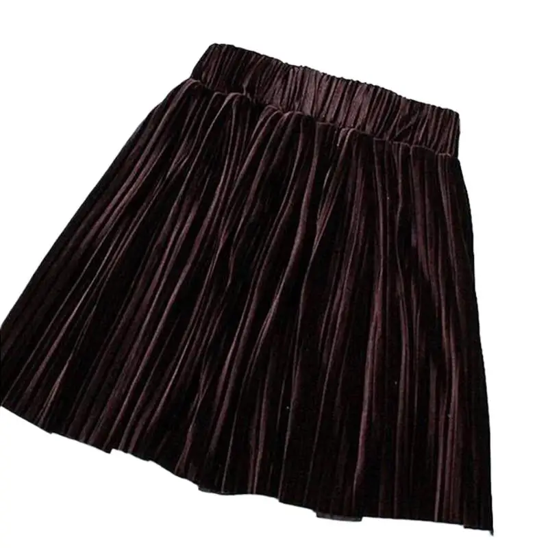 Brand Casual Women Pleated velvet Skirts Female Vintage High Waist Autumn Winter Velvet Skirts Summer velour skirts
Brand Casual Women Pleated velvet Skirts Female Vintage High Waist Autumn Winter Velvet Skirts Summer velour skirts
