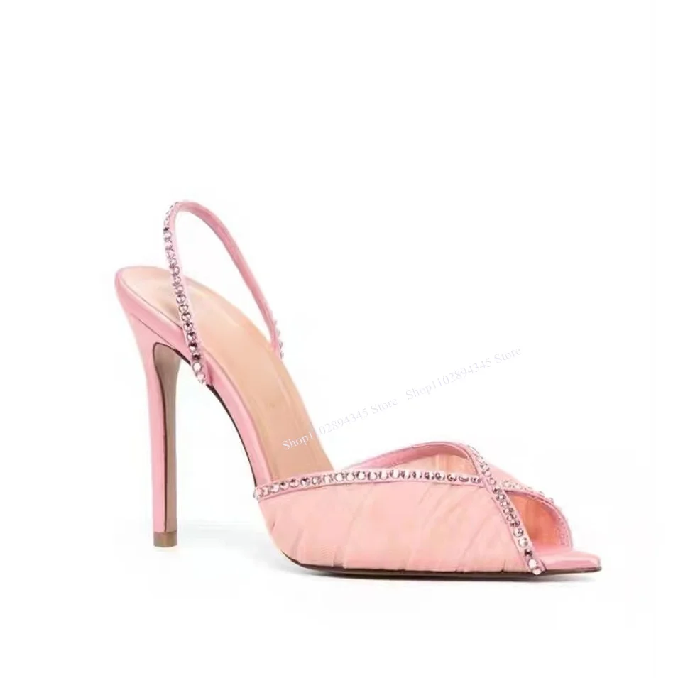 Solid Crystal Decor Pointed Toe Sandals Back Strap Thin High Heel Fashion Sexy Big Size Woman Shoes Party Zapatillas Mujer
Solid Crystal Decor Pointed Toe Sandals Back Strap Thin High Heel Fashion Sexy Big Size Woman Shoes Party Zapatillas Mujer