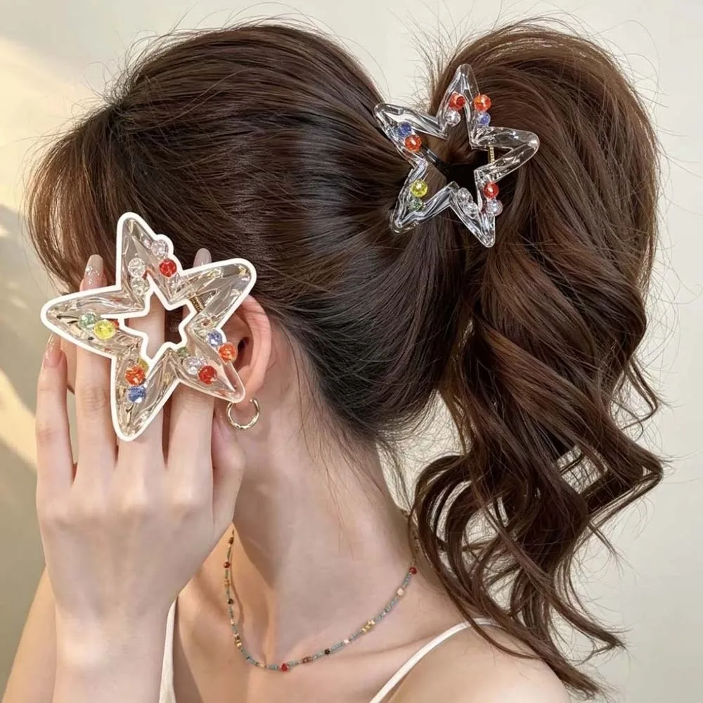 Clear Acrylic Star Hair Claw Bright Rhinestone Hollow Design Y2K Shark Clip Dopamine Style Sweet Pastel Shark Hair Clip
Clear Acrylic Star Hair Claw Bright Rhinestone Hollow Design Y2K Shark Clip Dopamine Style Sweet Pastel Shark Hair Clip