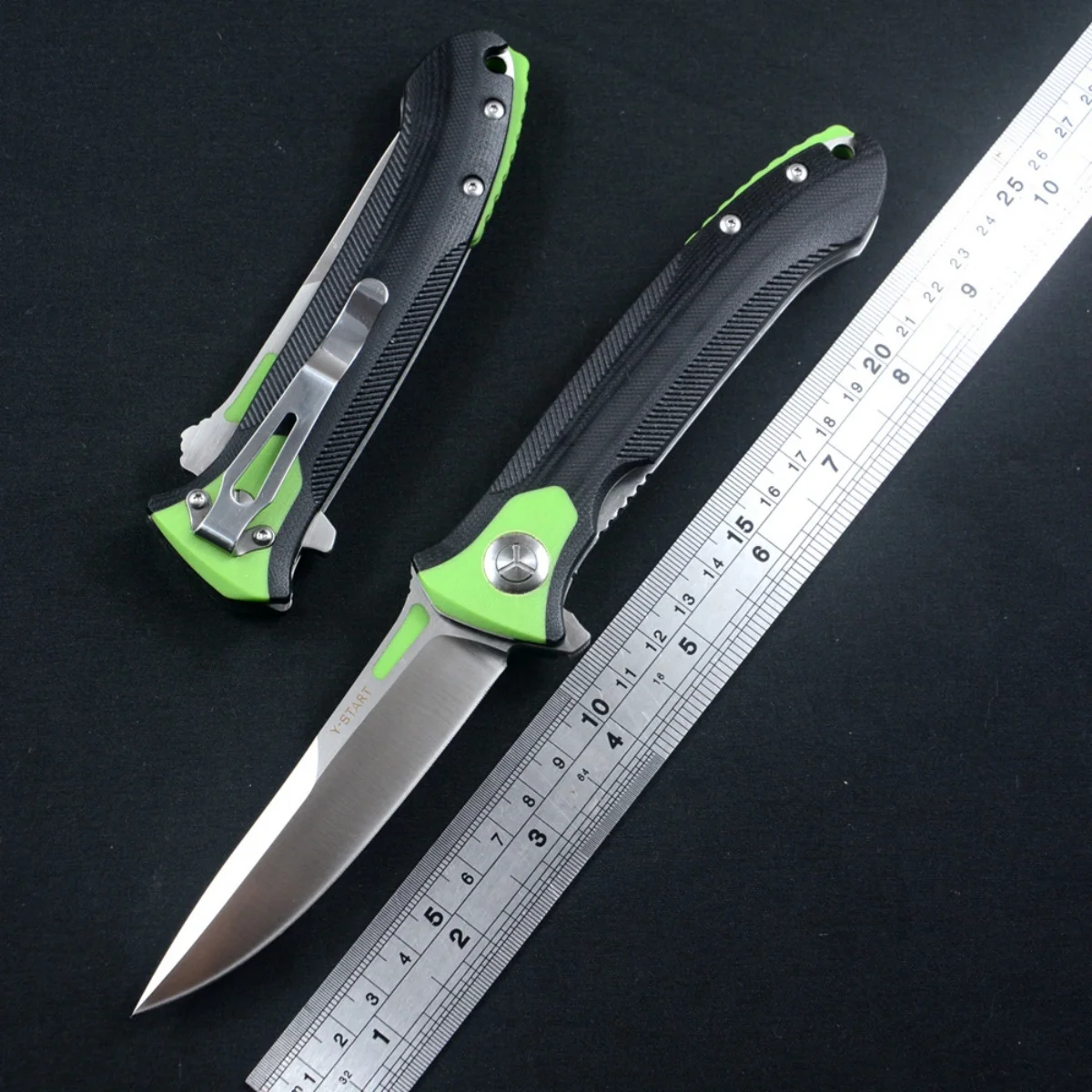 Y-START LK5025 Flipper Folding Knife D2 Satin Blade Green G10 Handle Outdoor Camping Hunting EDC
Y-START LK5025 Flipper Folding Knife D2 Satin Blade Green G10 Handle Outdoor Camping Hunting EDC