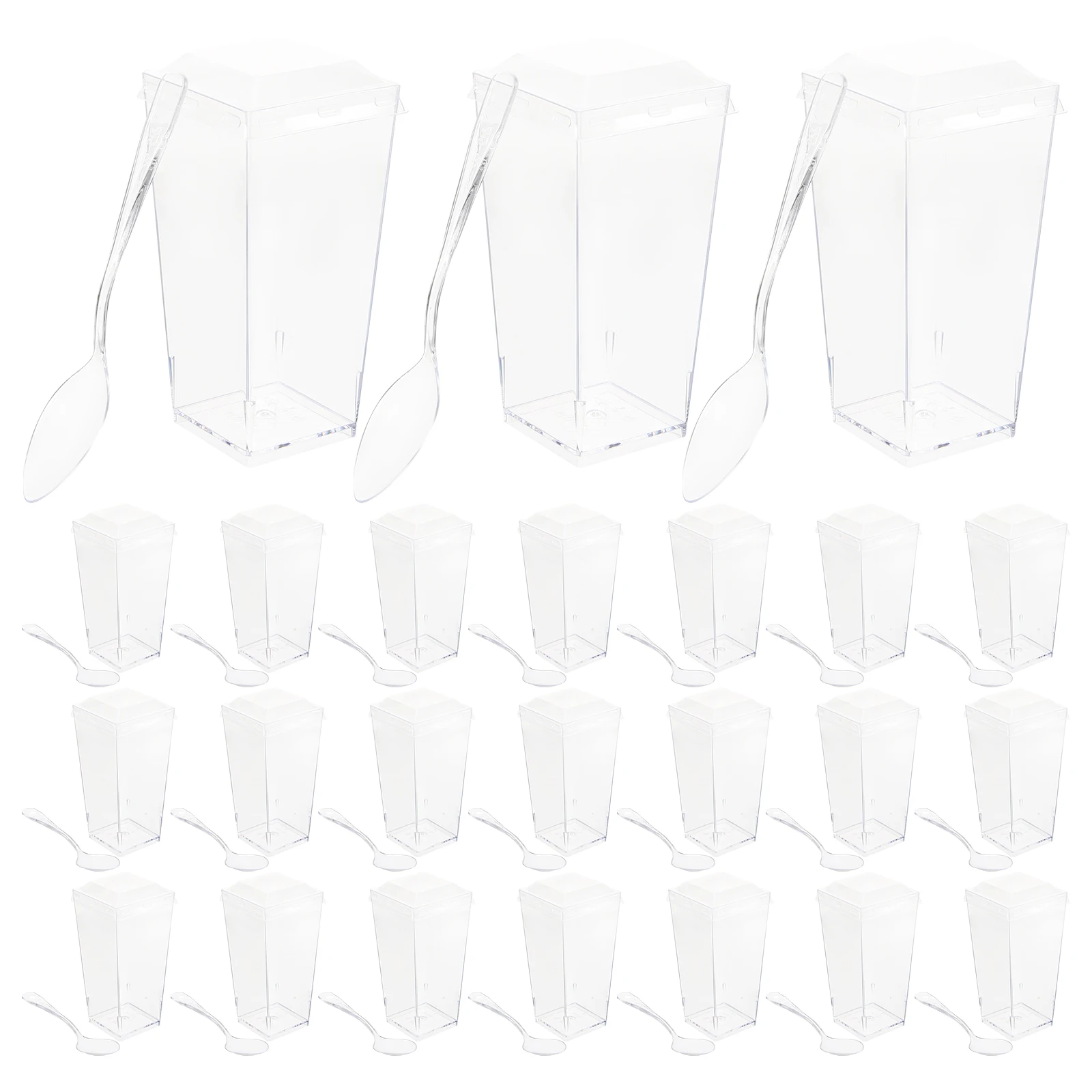 Dessert Cup Set Clear Reusable Plastic Cups for Yogurt Ice Cream Mousse Tiramisu Party Containers Spoons Sturdy Design Kitchen
Dessert Cup Set Clear Reusable Plastic Cups for Yogurt Ice Cream Mousse Tiramisu Party Containers Spoons Sturdy Design Kitchen