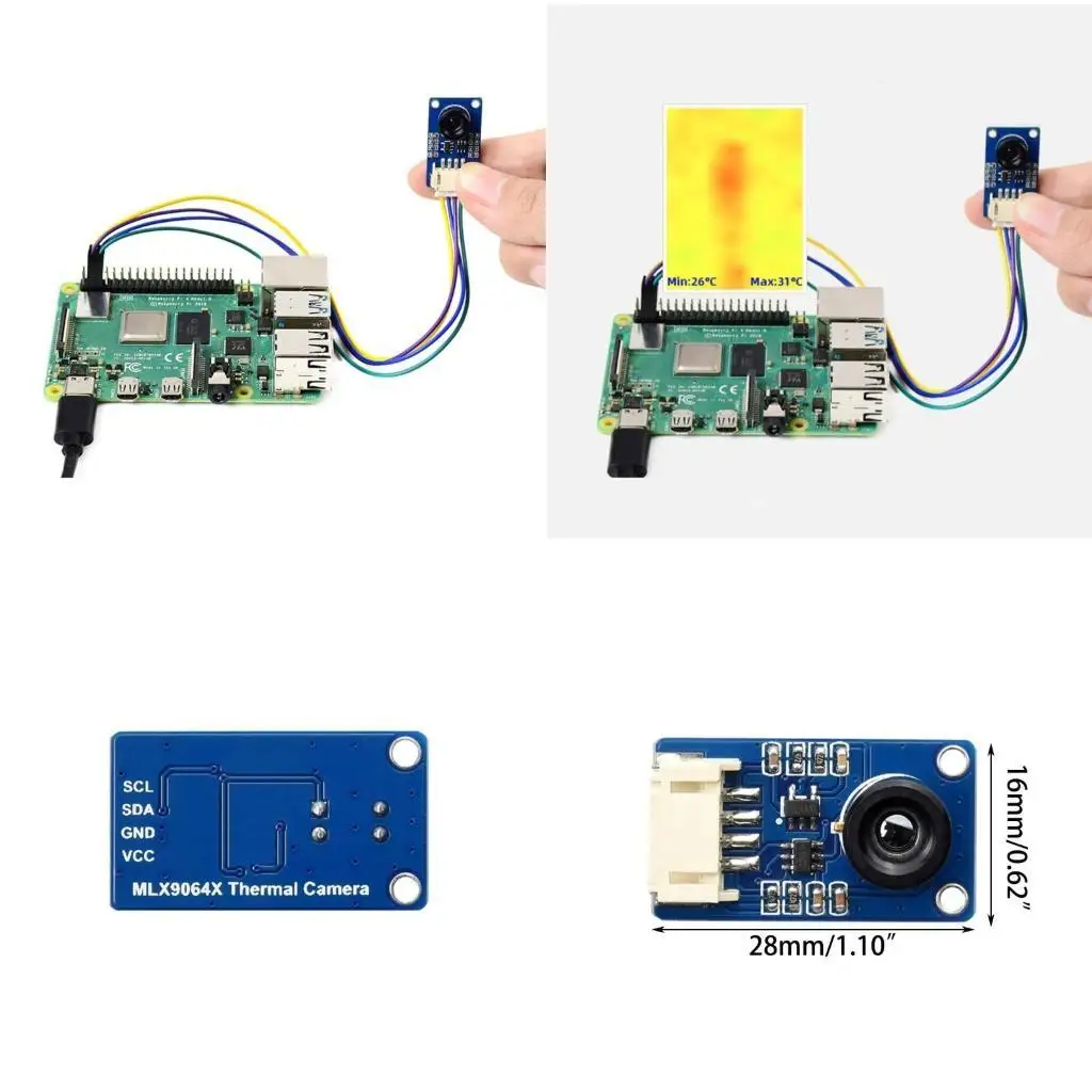 R53C MLX90641 Thermal Imaging Camera Precise Temperature for Security Applications
R53C MLX90641 Thermal Imaging Camera Precise Temperature for Security Applications