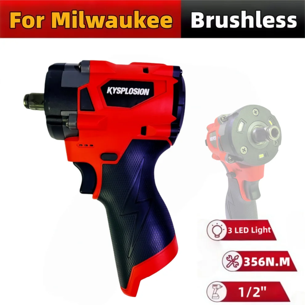 Brushless Cordless Impact Driver 1/2", High Torque Power Screwdriver for Truck Auto Maintenance For Milwaukee M12 Battery
Brushless Cordless Impact Driver 1/2", High Torque Power Screwdriver for Truck Auto Maintenance For Milwaukee M12 Battery