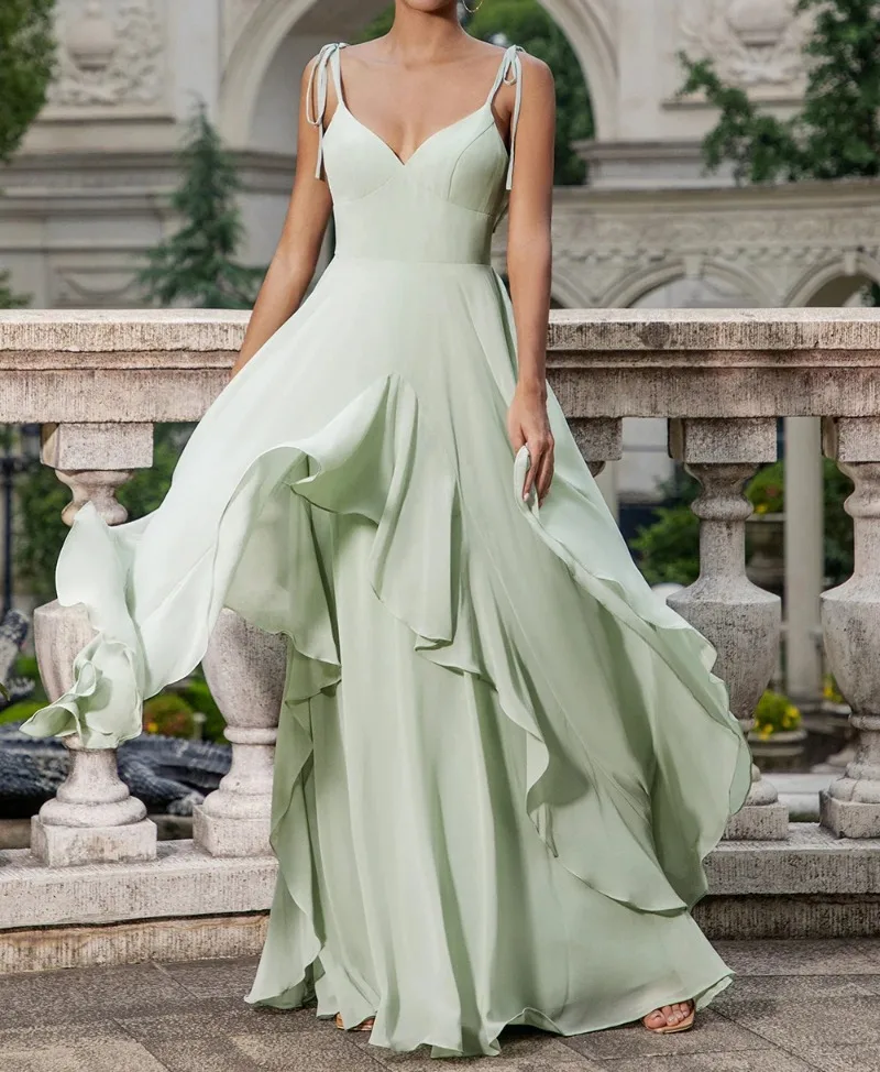 Summer Chic Ruffles Elegant Wedding Party Dress Women 2024 New Spaghetti Straps Chiffon Evening Long Dresses 2024 Vestidos
Summer Chic Ruffles Elegant Wedding Party Dress Women 2024 New Spaghetti Straps Chiffon Evening Long Dresses 2024 Vestidos