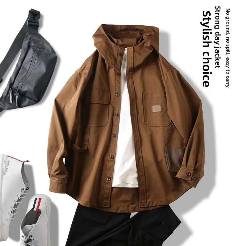 Japanese Sle Outdoor Workwear Hooded Jaet Men's Casual Splicing Windproof Spring New Arrival Faionable Youth
Japanese Sle Outdoor Workwear Hooded Jaet Men's Casual Splicing Windproof Spring New Arrival Faionable Youth