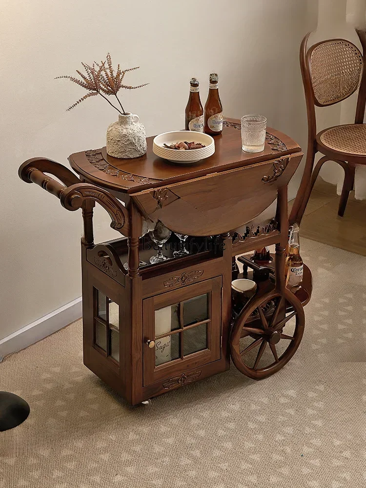 Zhonggu Hand Push All Solid Wood Household Double-Layer Storage Cart Cabinet Mobile American Living Room Coffee Table
Zhonggu Hand Push All Solid Wood Household Double-Layer Storage Cart Cabinet Mobile American Living Room Coffee Table