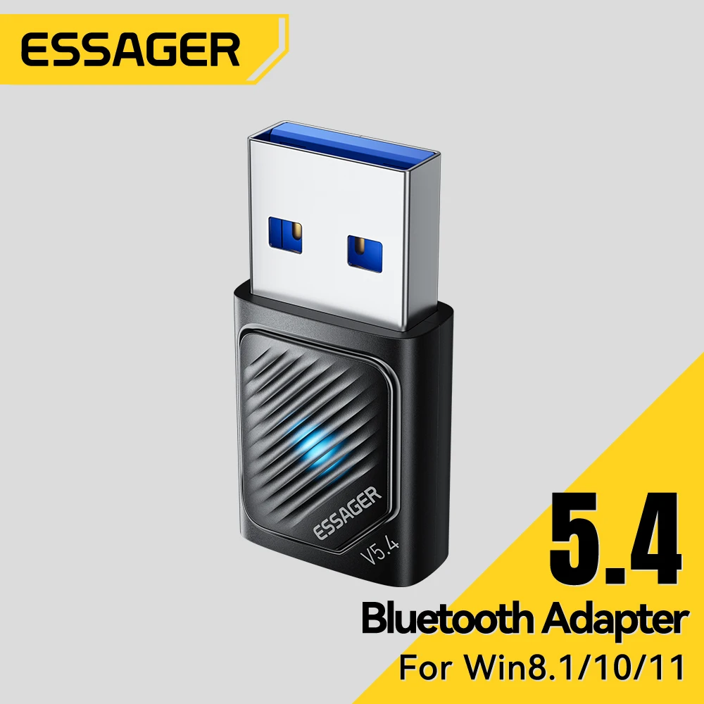 Essager Bluetooth Adapter USB Bluetooth 5.4 for PC Dongle Adaptador Wireless Mouse Keyborad Music Audio Receiver USB Transmitter
Essager Bluetooth Adapter USB Bluetooth 5.4 for PC Dongle Adaptador Wireless Mouse Keyborad Music Audio Receiver USB Transmitter
