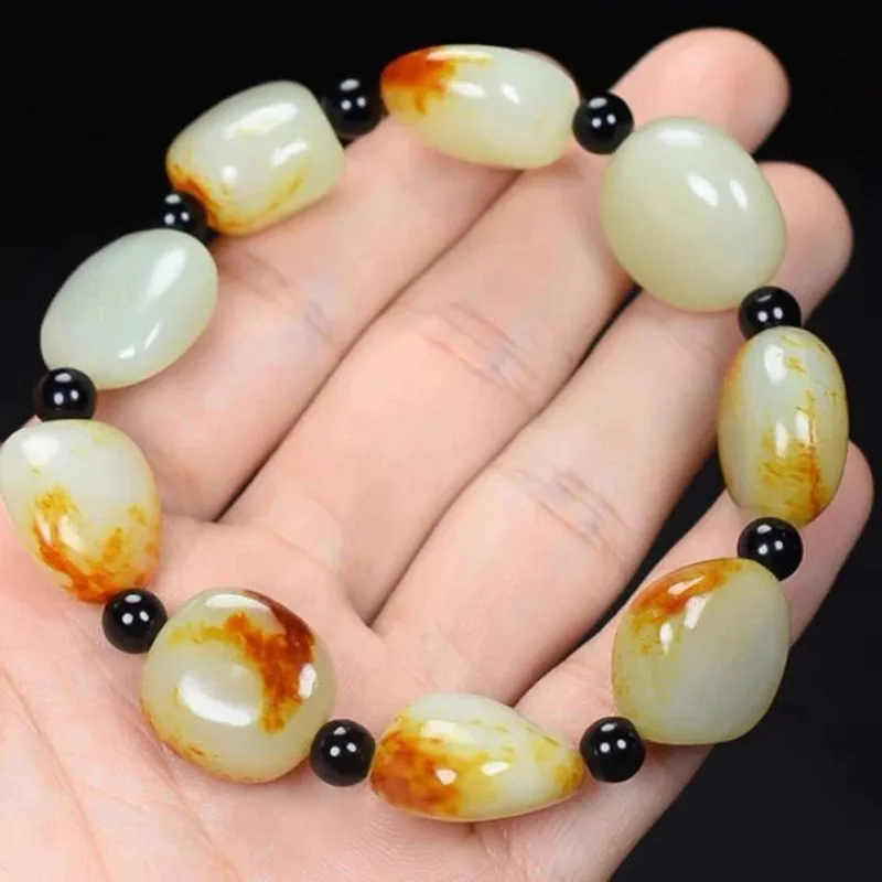 Браслет из необработанного нефрита «Цин» (белый, желтый) унисекс
Браслет из необработанного нефрита «Цин» (белый, желтый) унисекс