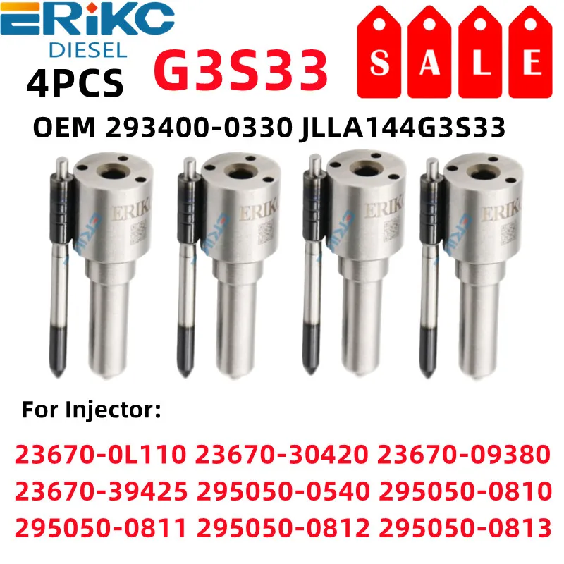 4PCS G3S33 Diesel Nozzle 293400-0330 Common Rail Injector For 23670-0L110 23670-30420 23670-09380 23670-39425 295050-0540
4PCS G3S33 Diesel Nozzle 293400-0330 Common Rail Injector For 23670-0L110 23670-30420 23670-09380 23670-39425 295050-0540