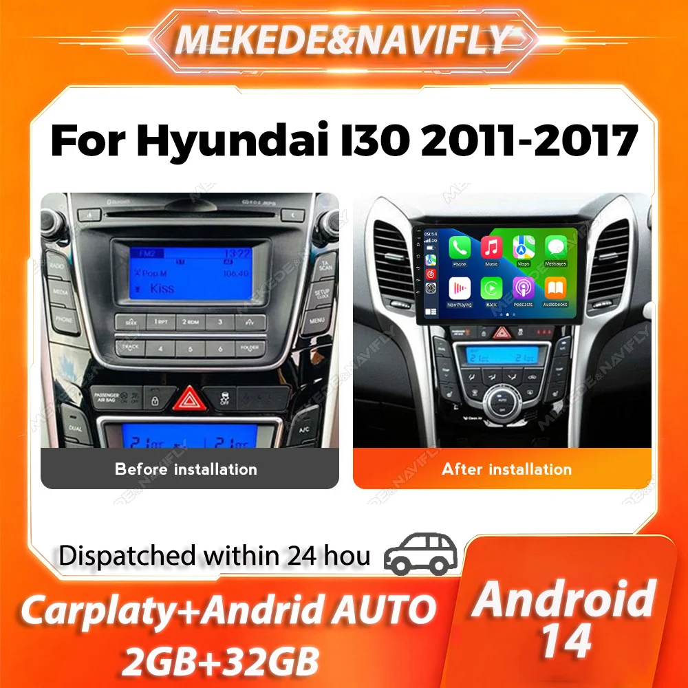 MEKEDE Carplay For Hyundai i30 Grand Elantra Grant 2011-2017 IPS Screen Car Radio GPS BT autoradio Intelligent car audio system
MEKEDE Carplay For Hyundai i30 Grand Elantra Grant 2011-2017 IPS Screen Car Radio GPS BT autoradio Intelligent car audio system