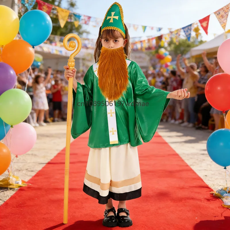 enfant St. Patrick Day Ireland Green Theme Costume Unisex Luck Clover Fancy Dress Up Carnival Holiday School Party niño Outfit
enfant St. Patrick Day Ireland Green Theme Costume Unisex Luck Clover Fancy Dress Up Carnival Holiday School Party niño Outfit
