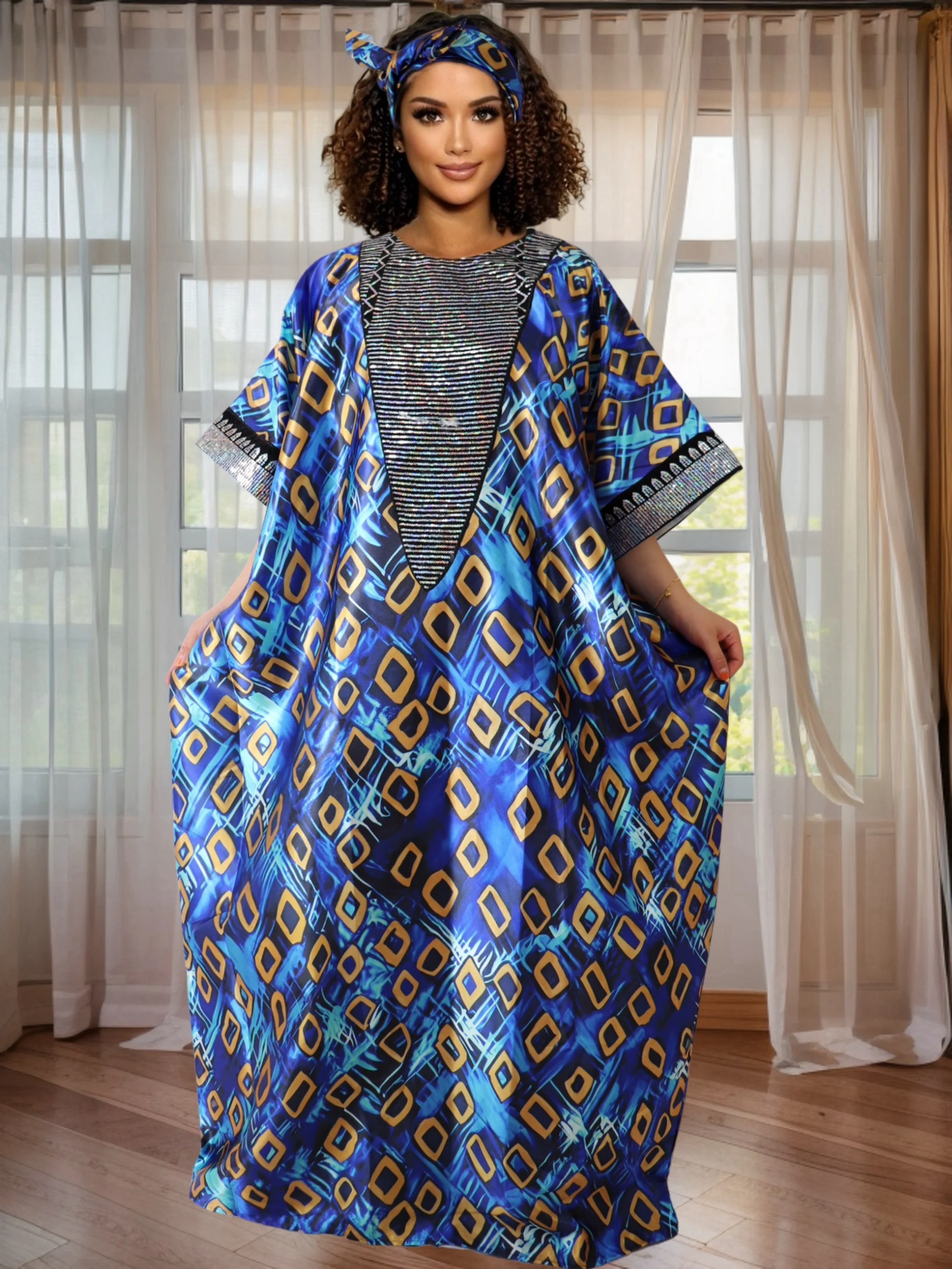 Stylish & Elegant Women's Clothing Batwing Sleeve Loose Maxi Kaftan Dress
Stylish & Elegant Women's Clothing Batwing Sleeve Loose Maxi Kaftan Dress