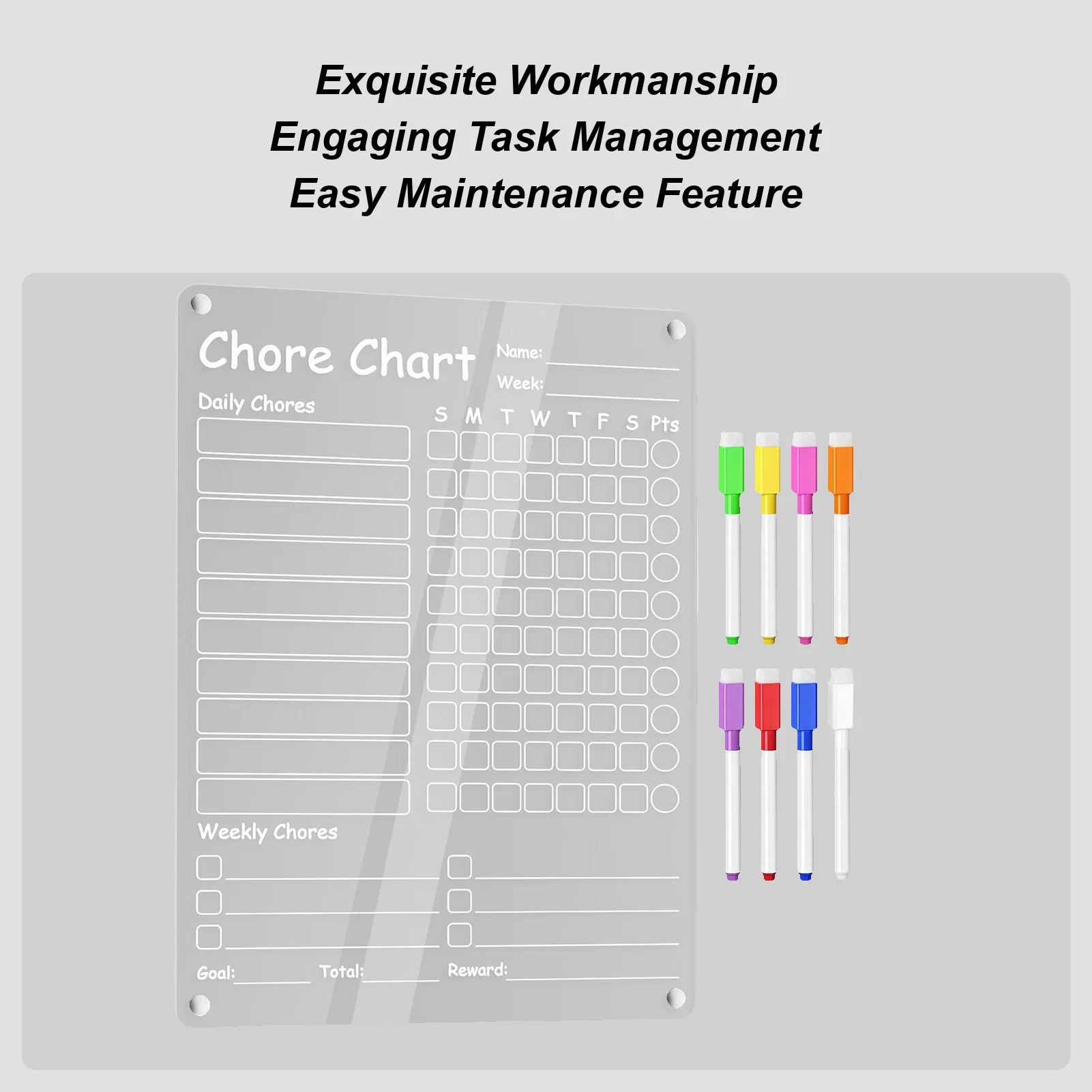 Weekly Chore Chart Fridge Dry Erase Board Erasable Planner Magnetic Board For Home Kids Children Routine Adult Teens Family
Weekly Chore Chart Fridge Dry Erase Board Erasable Planner Magnetic Board For Home Kids Children Routine Adult Teens Family