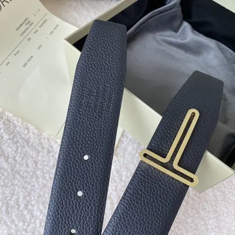 Men's high-quality genuine leather business belts reversible top luxury designer brand belt TF1