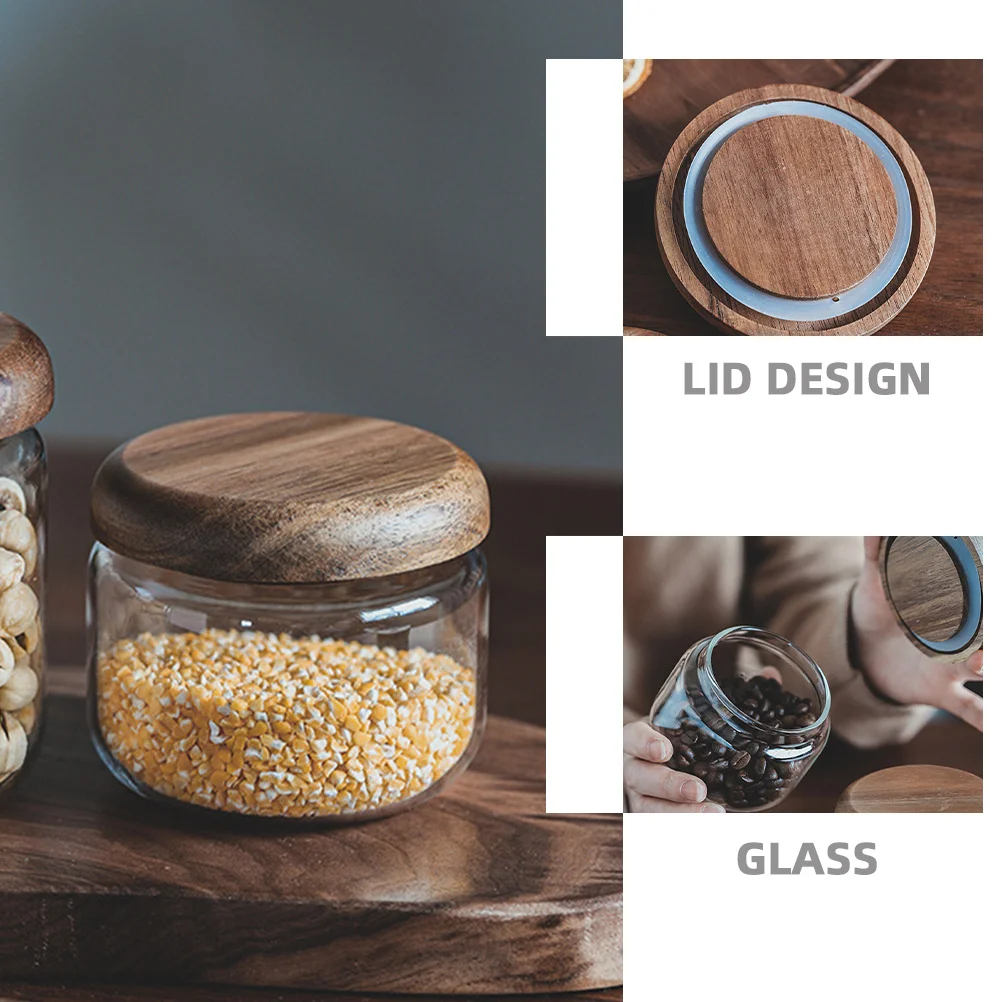 Glass Storage Jar with Wooden Lid Clear Airtight Food Container for Tea Coffee Sugar Candy Dry Goods Kitchen Pantry Organization
Glass Storage Jar with Wooden Lid Clear Airtight Food Container for Tea Coffee Sugar Candy Dry Goods Kitchen Pantry Organization