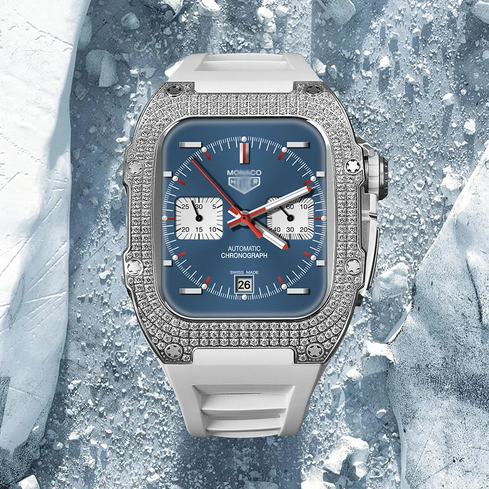 Комплект из нержавеющей стали для часов Apple Watch, 44/45 мм, Роскошные инкрустированные бриллиантами аксессуары, модный тренд, применимо к серии 9/8/7/6/5/4
Комплект из нержавеющей стали для часов Apple Watch, 44/45 мм, Роскошные инкрустированные бриллиантами аксессуары, модный тренд, применимо к серии 9/8/7/6/5/4
