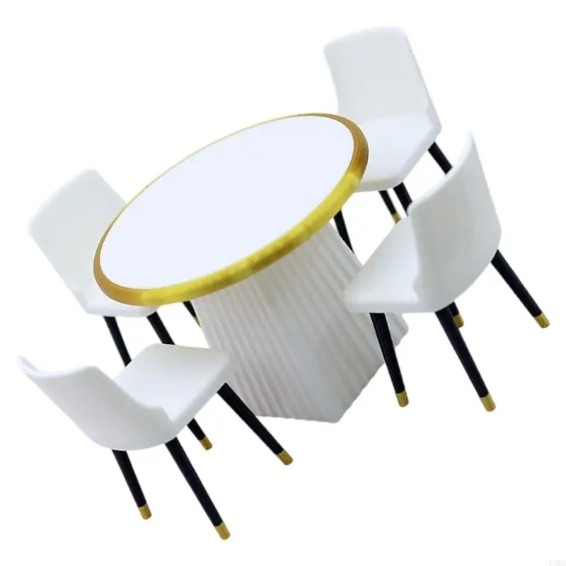 1/12 Шкала Складируемый стол куклов и 4 стулья Пластическая миниатюрная мебель L8RB
1/12 Шкала Складируемый стол куклов и 4 стулья Пластическая миниатюрная мебель L8RB