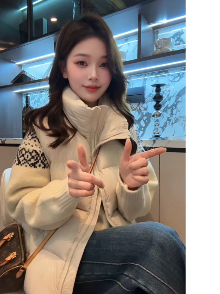 Xuanxuanchen Snow Kiss Eyebrow down Jaet Women's Loose Sle Outerwear Autumn Winter Warm Vest M9209 Zipper Closure
Xuanxuanchen Snow Kiss Eyebrow down Jaet Women's Loose Sle Outerwear Autumn Winter Warm Vest M9209 Zipper Closure