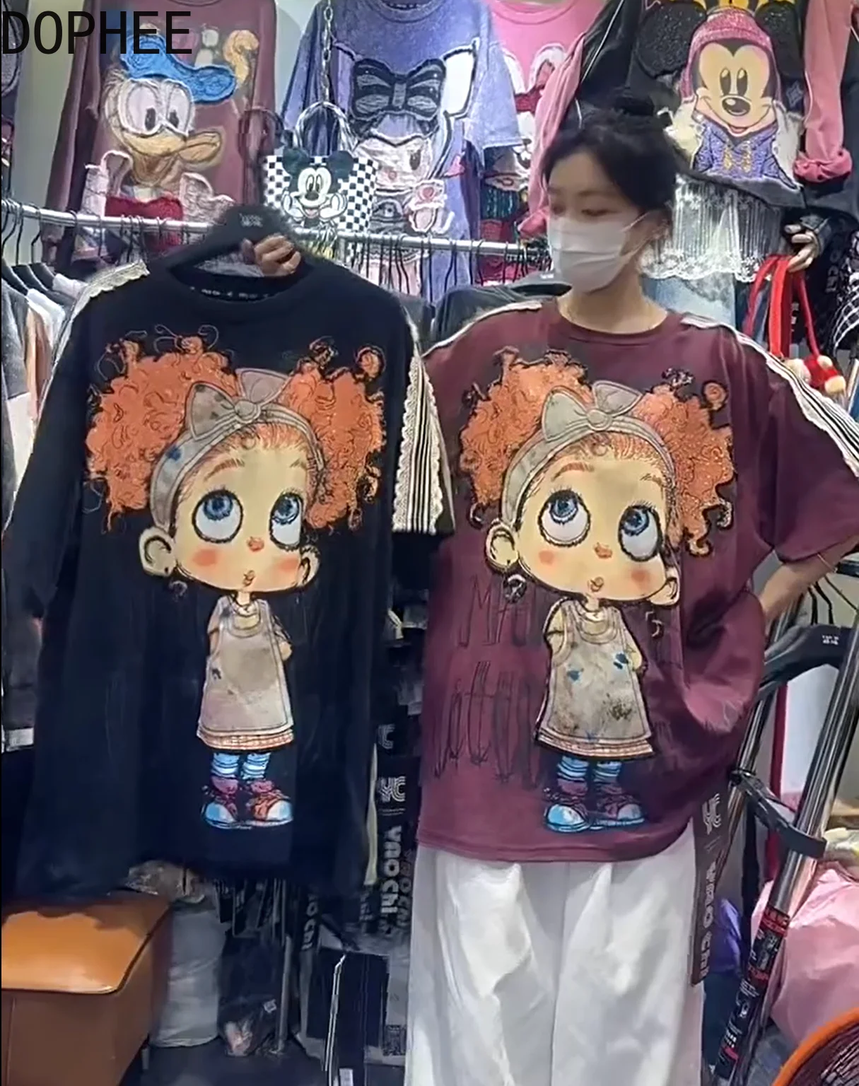 American Street Embroidery Cartoon Loose Short Sleeve T-shirt Women Spring Summer Mid-long Cotton Tops Round Neck Casual Tshirts
American Street Embroidery Cartoon Loose Short Sleeve T-shirt Women Spring Summer Mid-long Cotton Tops Round Neck Casual Tshirts