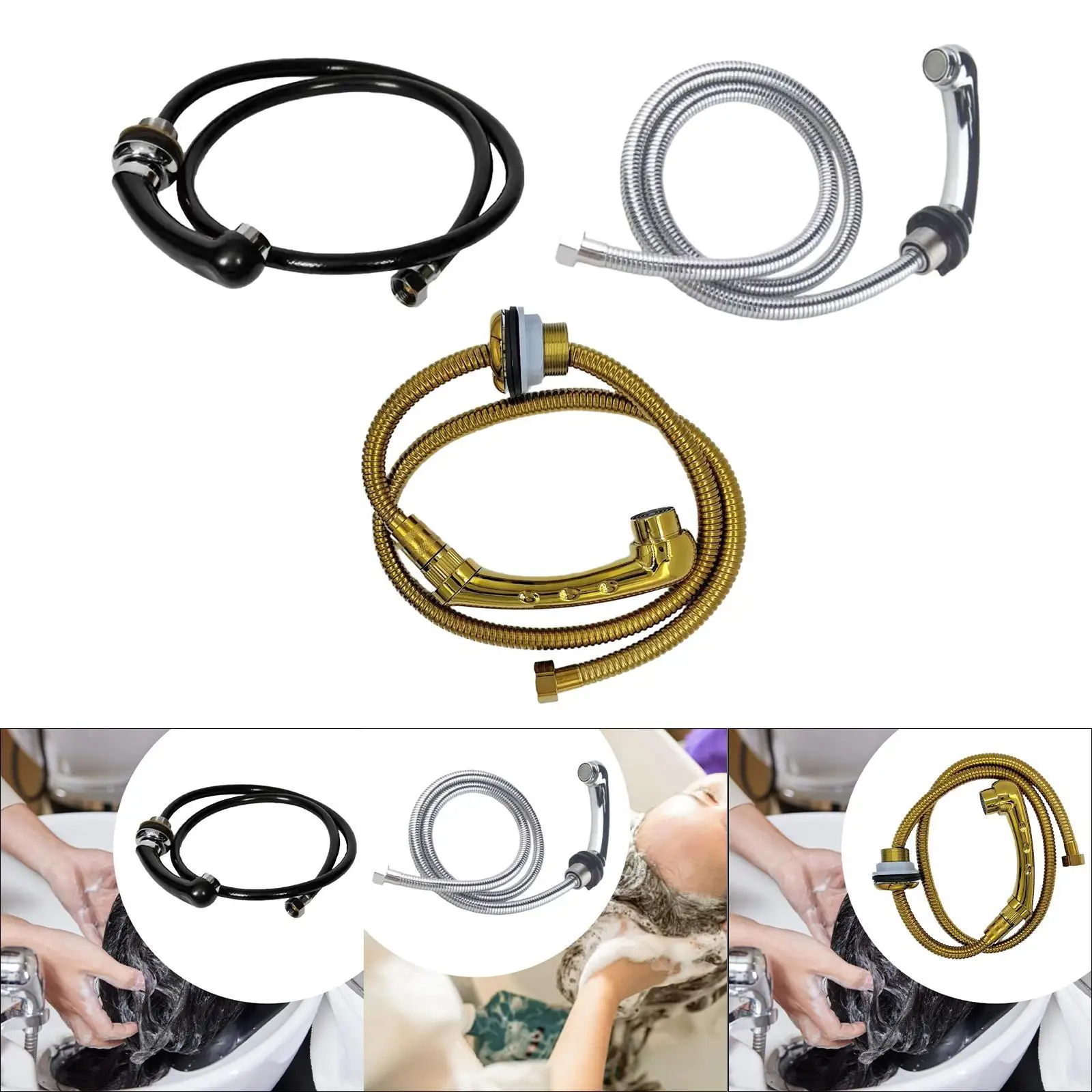 Salon Shampoo Bowl Spray Head Equipment Professional with Hose Sturdy Replacement Sprayer Hose for Beauty Barber Shop SPA Salon
Salon Shampoo Bowl Spray Head Equipment Professional with Hose Sturdy Replacement Sprayer Hose for Beauty Barber Shop SPA Salon