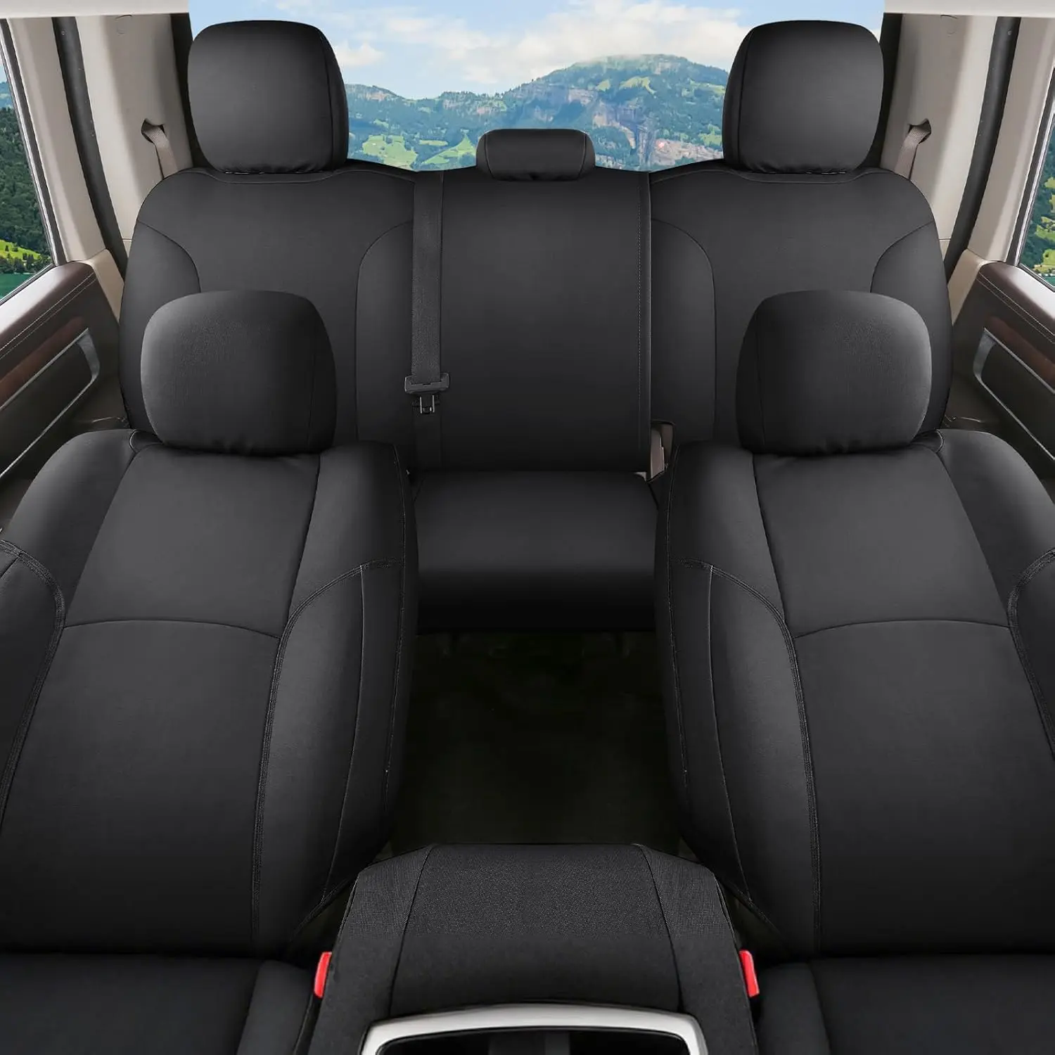 2014 - 2018 1500, 2015 - 2019 2500HD 3500HD Chevy Silverado GMC Sierra, Black Canvas, Waterproof Full - Set Seat Covers
2014 - 2018 1500, 2015 - 2019 2500HD 3500HD Chevy Silverado GMC Sierra, Black Canvas, Waterproof Full - Set Seat Covers